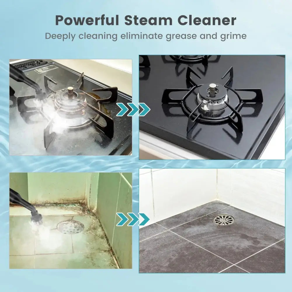 1400W Handheld Steam Cleaner with 14-Piece Accessory Kit and Child Lock-Blue Costway