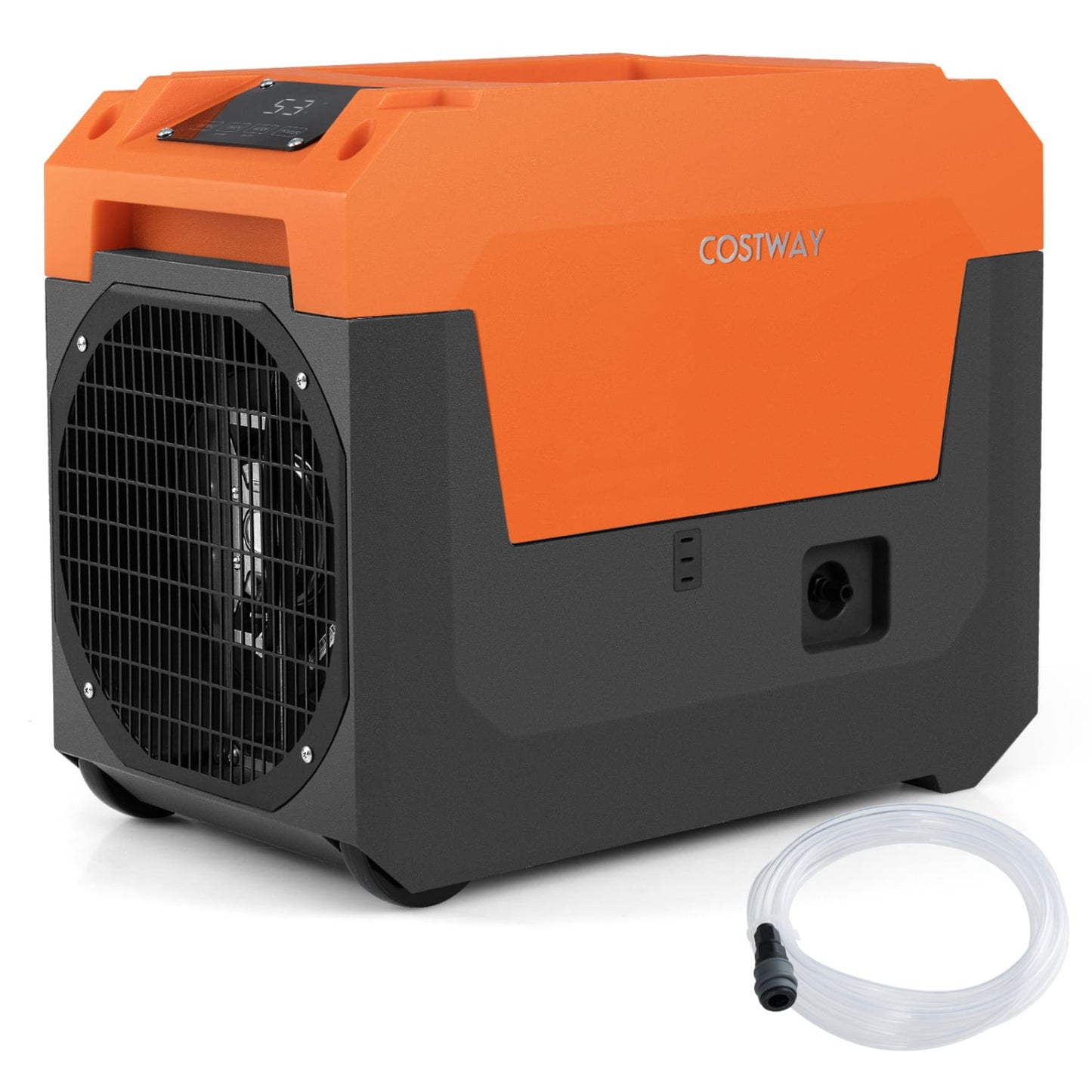 140 Pints Commercial Dehumidifier with Pump and Drain Hose-Orange