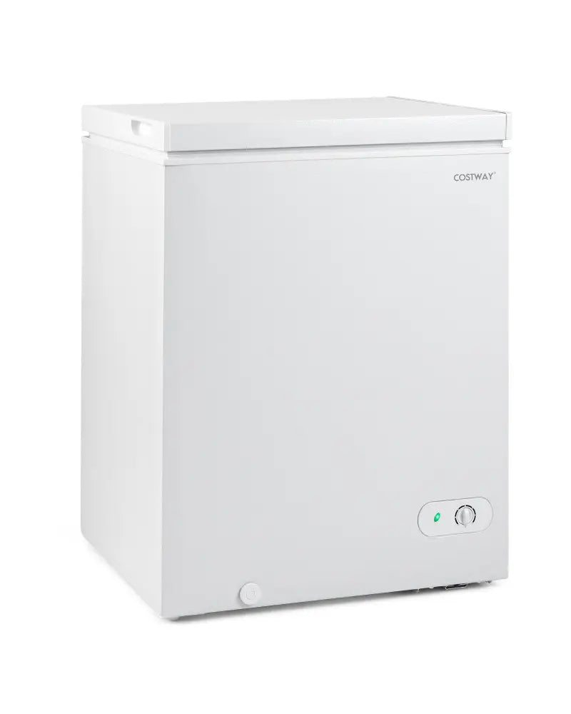 141 L/5 Cu.Ft Compact Chest Freezer with 7-Gear Adjustable Temperature-White - White - Freezers