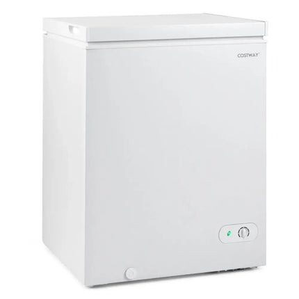 141 L/5 Cu.Ft Compact Chest Freezer with 7-Gear Adjustable Temperature-White Costway