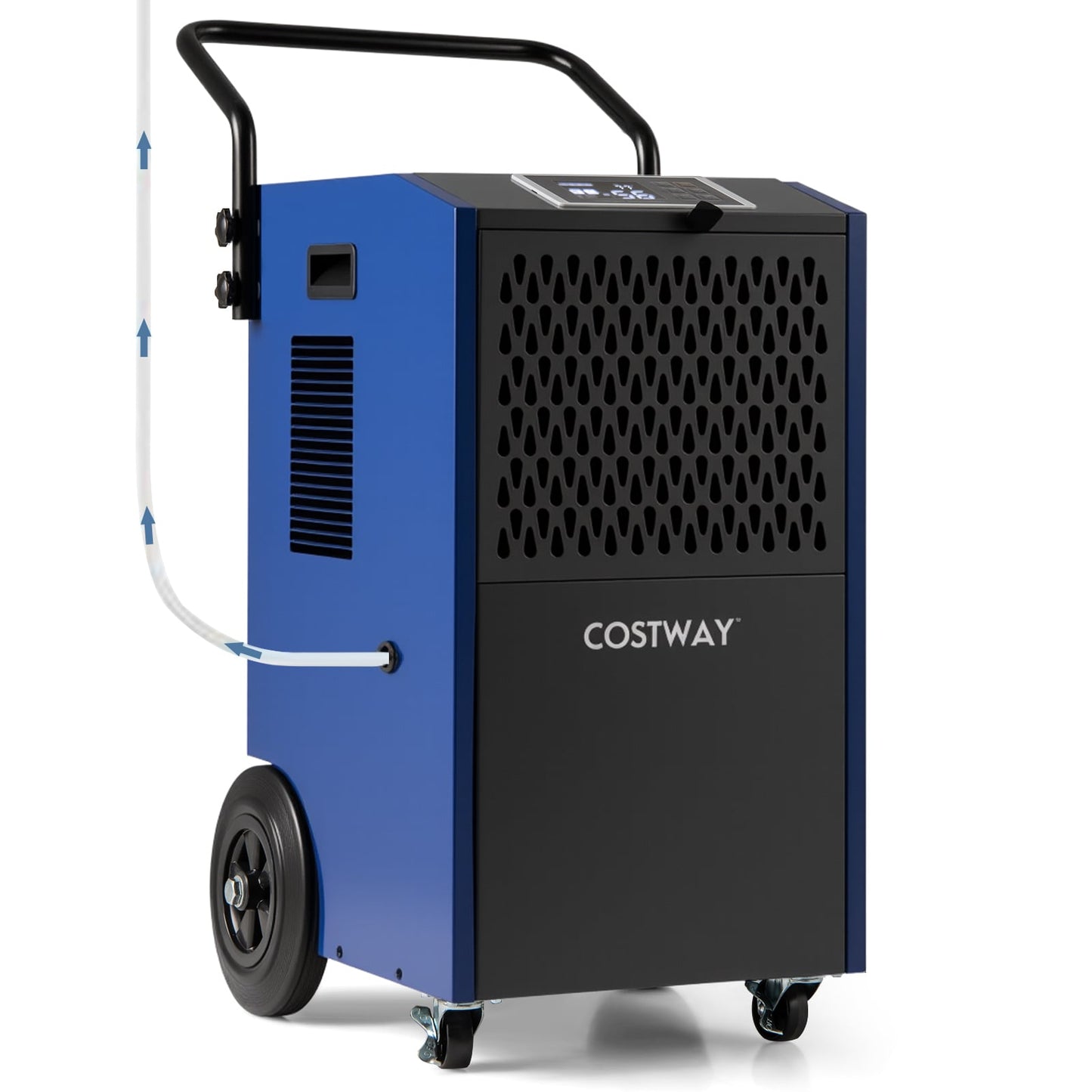 154 Pints Commercial Dehumidifier with Pump and Drain Hoses-Blue