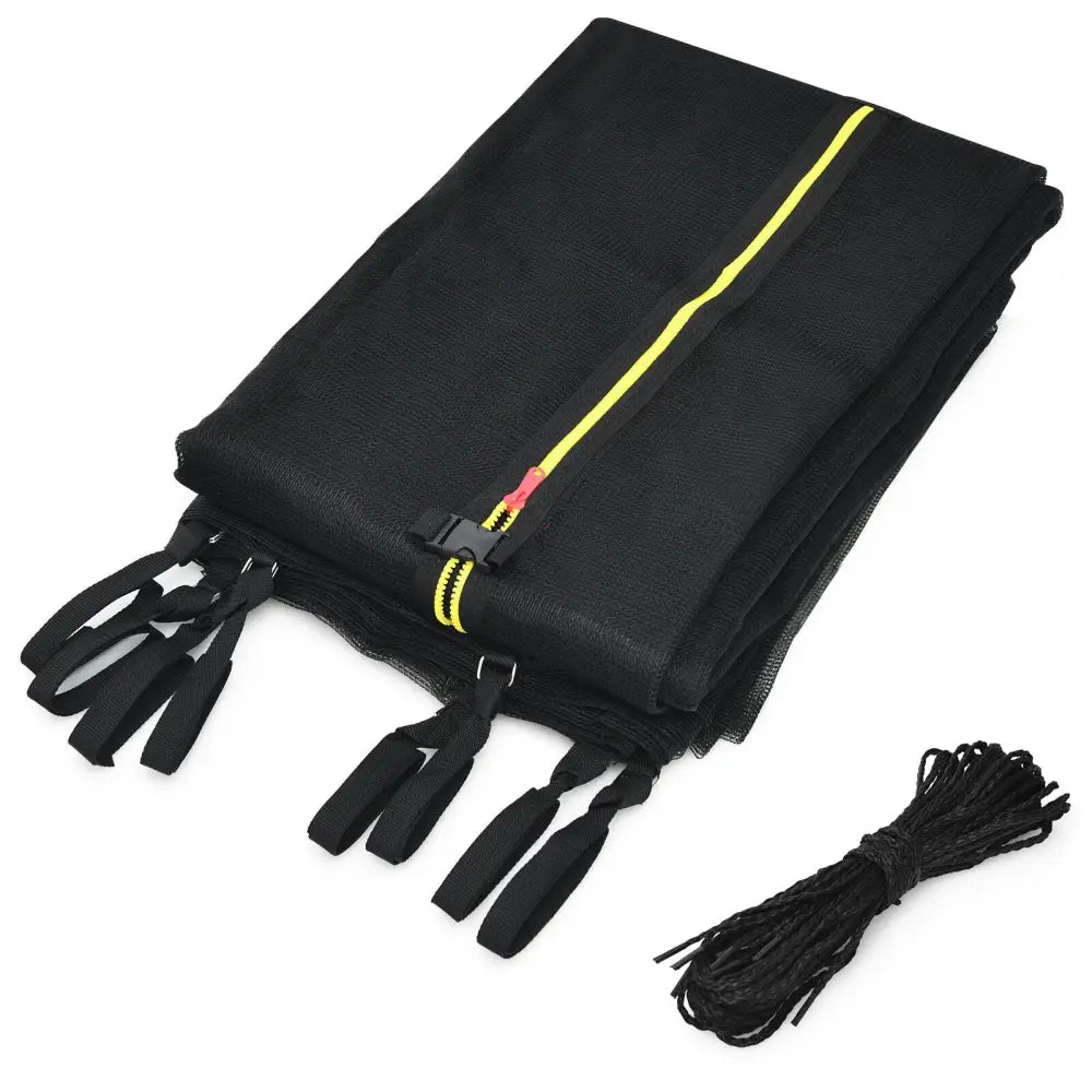 15/16 Feet Trampoline Replacement Safety Net with Adjustable Straps-16 ft - Black - Trampoline Accessories