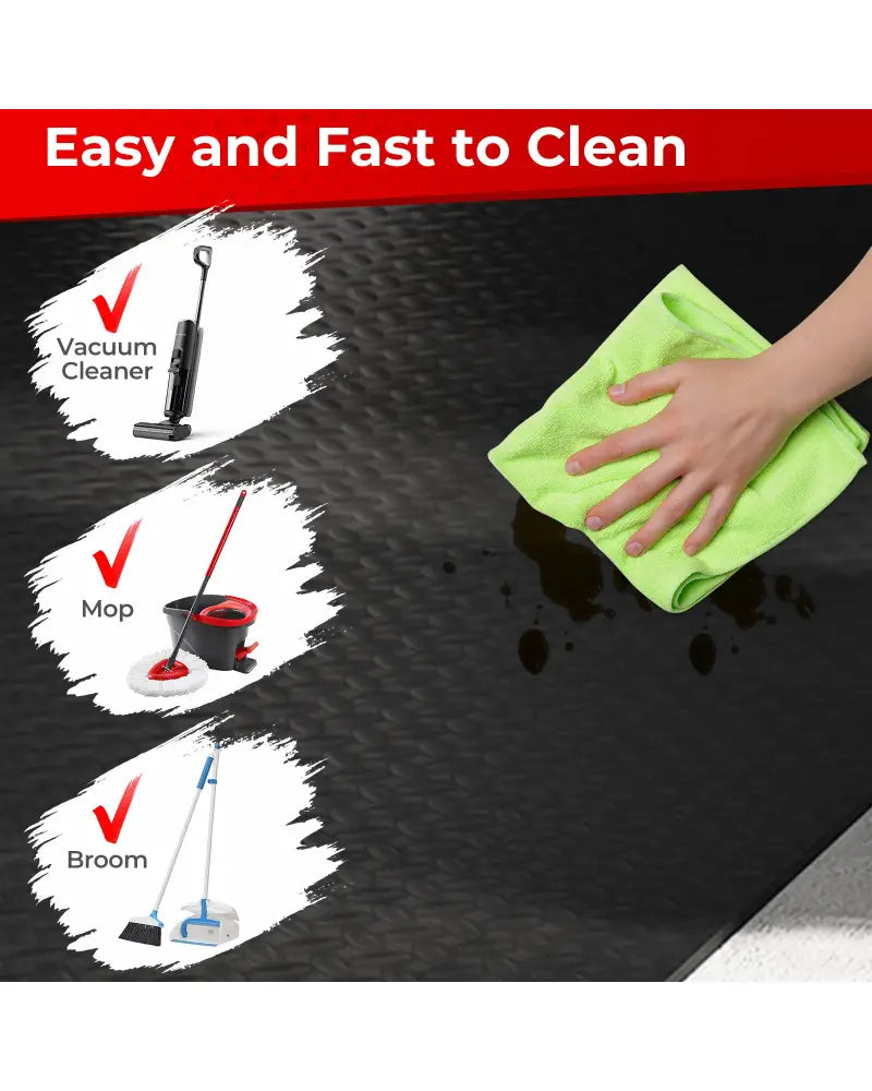 15.5 x 7.7 FT Garage Tool Mats 7 mm Thickened PE Mechanic Pads Pack of 4 - Garages