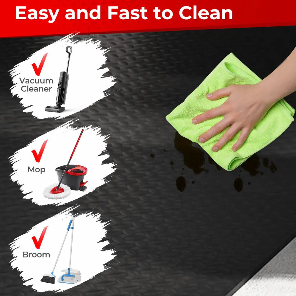 15.5 x 7.7 FT Garage Tool Mats 7 mm Thickened PE Mechanic Pads Pack of 4 - Garages