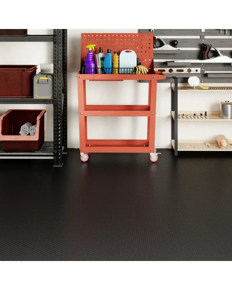 15.5 x 7.7 FT Garage Tool Mats 7 mm Thickened PE Mechanic Pads Pack of 4 - Garages