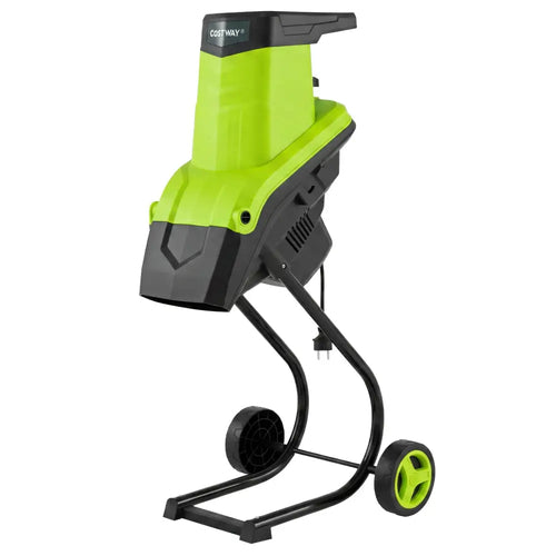 15-Amp Electric Wood Chipper Shredder Mulcher 1.8 Inch Max Cutting Diameter-Green - Green - Lawn Care Tools