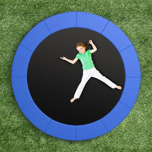 15 Feet Trampoline Pad Replacement Safety Pad with Fixing Straps (Blue) - Blue - Outdoor Play