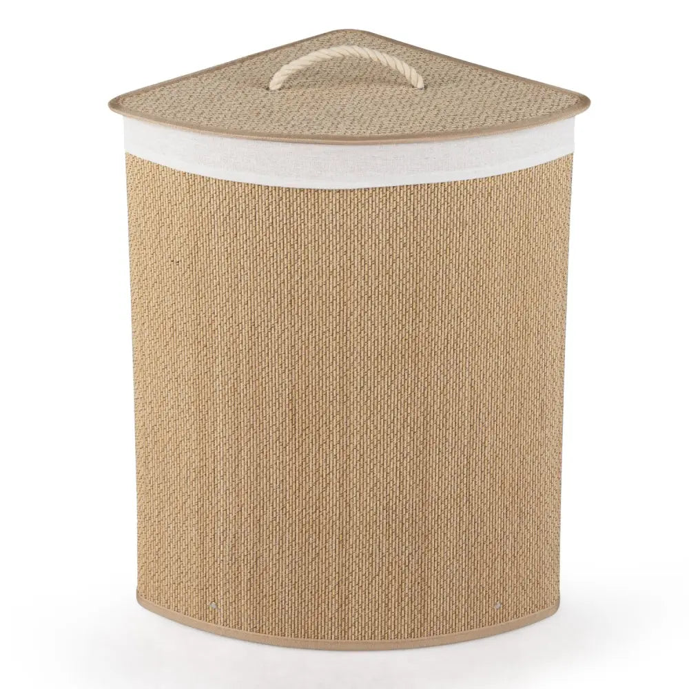 15 Gal Capacity Bamboo Laundry Hamper with Removable Liner-Natrual - Natural - Laundry Baskets