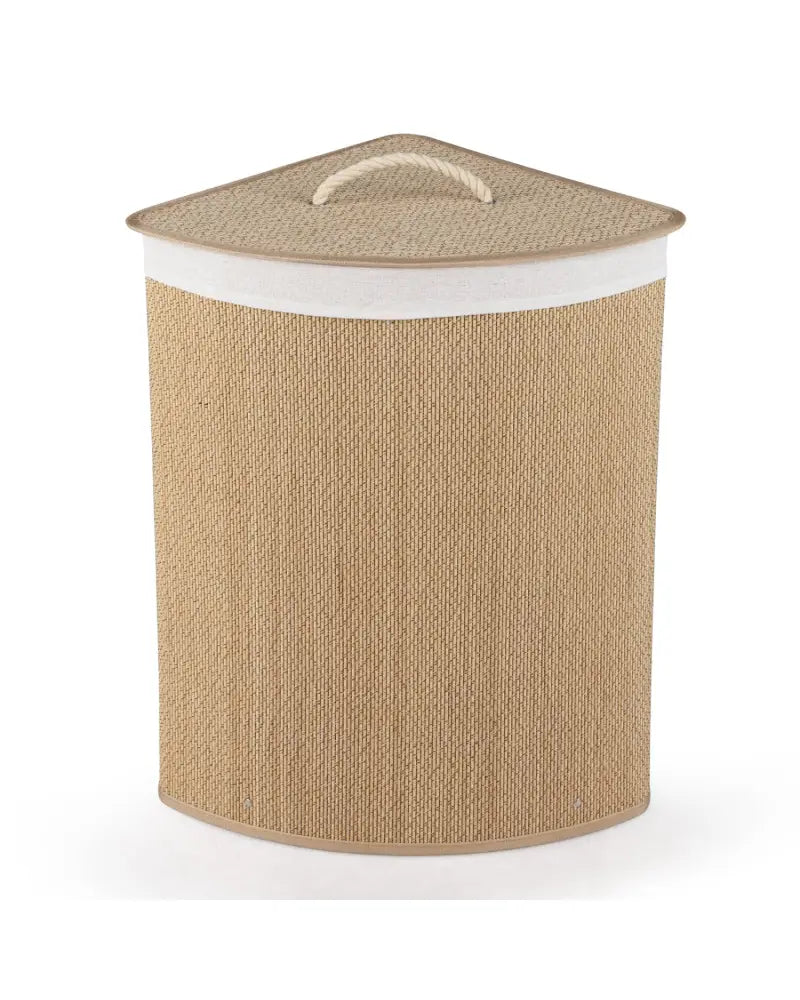 15 Gal Capacity Bamboo Laundry Hamper with Removable Liner-Natrual - Natural - Laundry Baskets
