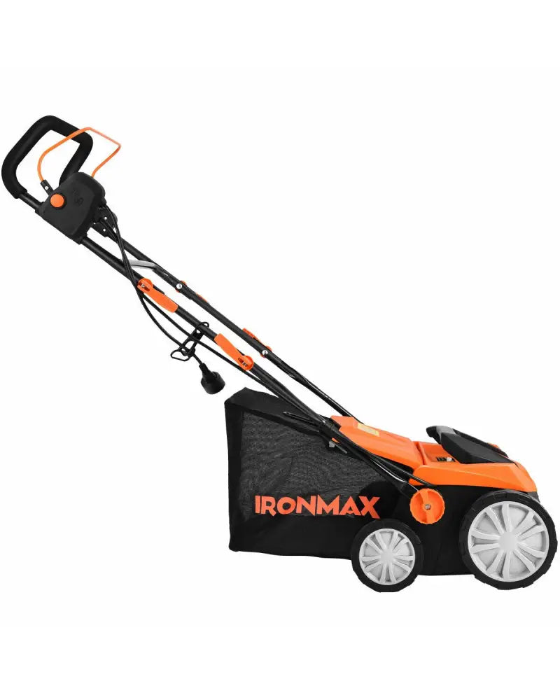 15 Inch 13 Amp Electric Scarifier with Collection Bag and Removable Blades-Orange - Orange - Lawn Care Tools