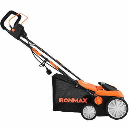 15 Inch 13 Amp Electric Scarifier with Collection Bag and Removable Blades-Orange - Orange - Lawn Care Tools