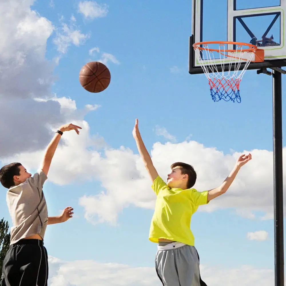 15 Inch Basketball Rim Goal Replacement with All Weather Net and Mounting Hardware-Orange - Orange - Sport Equipments