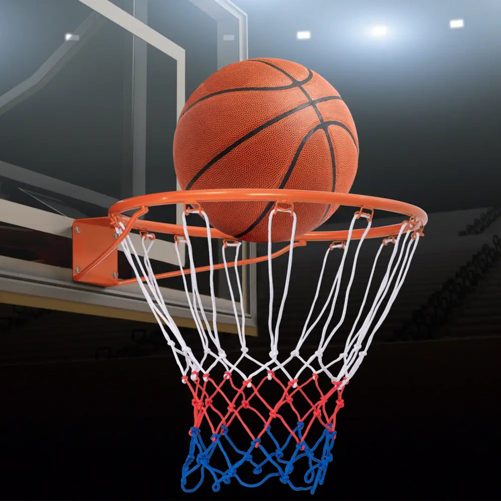 15 Inch Basketball Rim Goal Replacement with All Weather Net and Mounting Hardware-Orange - Orange - Sport Equipments
