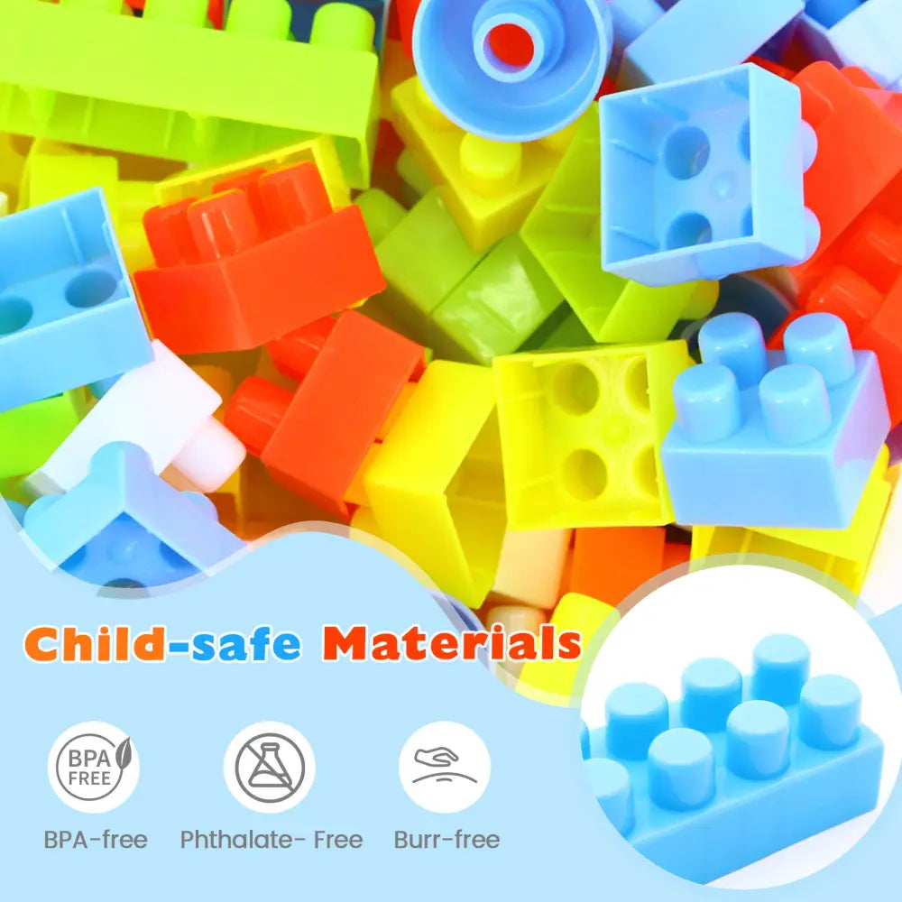 150 Pcs Toddler Building Blocks Toy STEM Montessori Early Learning Toys for 3+ year old - Learning Toys