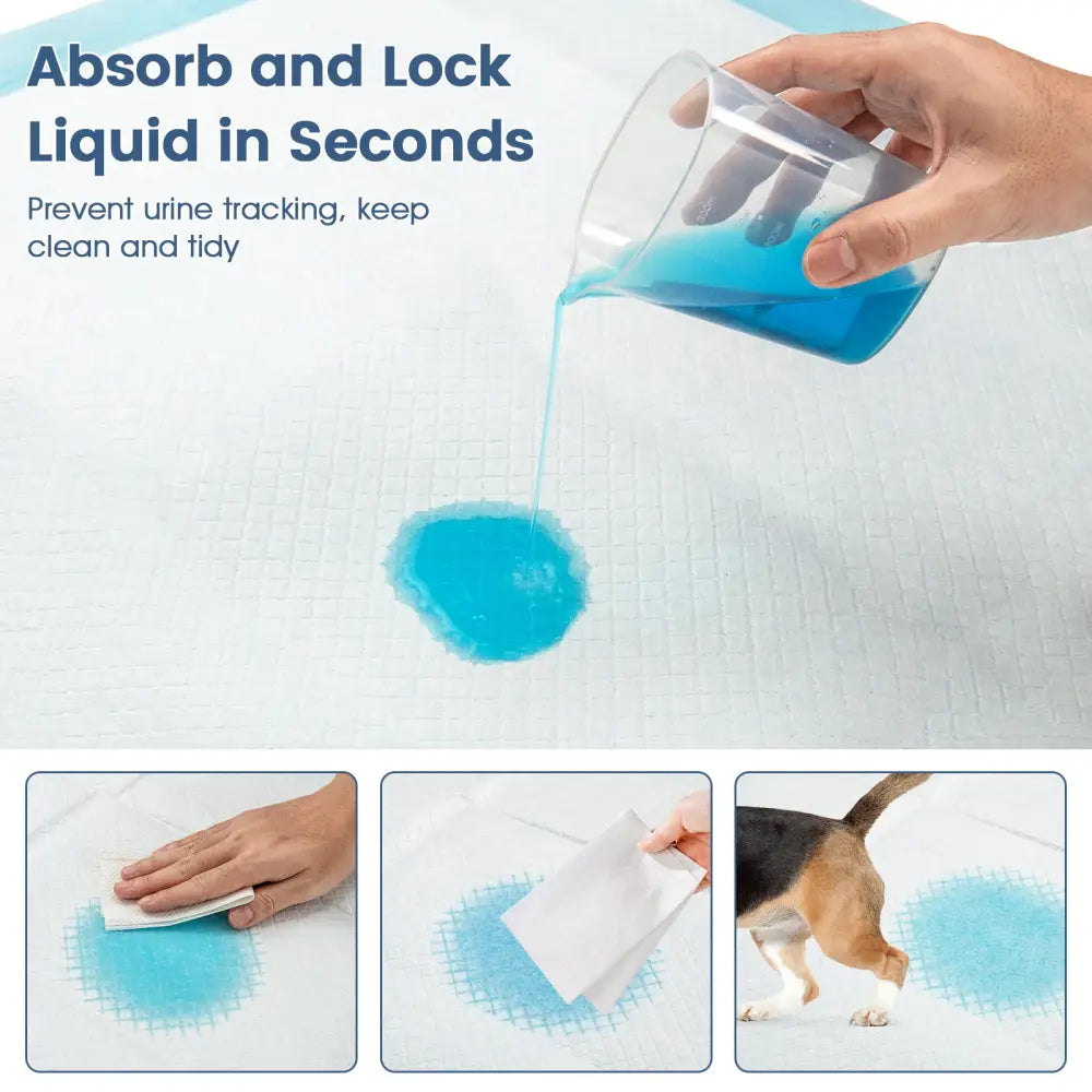 150 Pieces 24 x 36 Inch Pet Wee Pee Piddle Pad-S - Light Blue - Dog Supplies