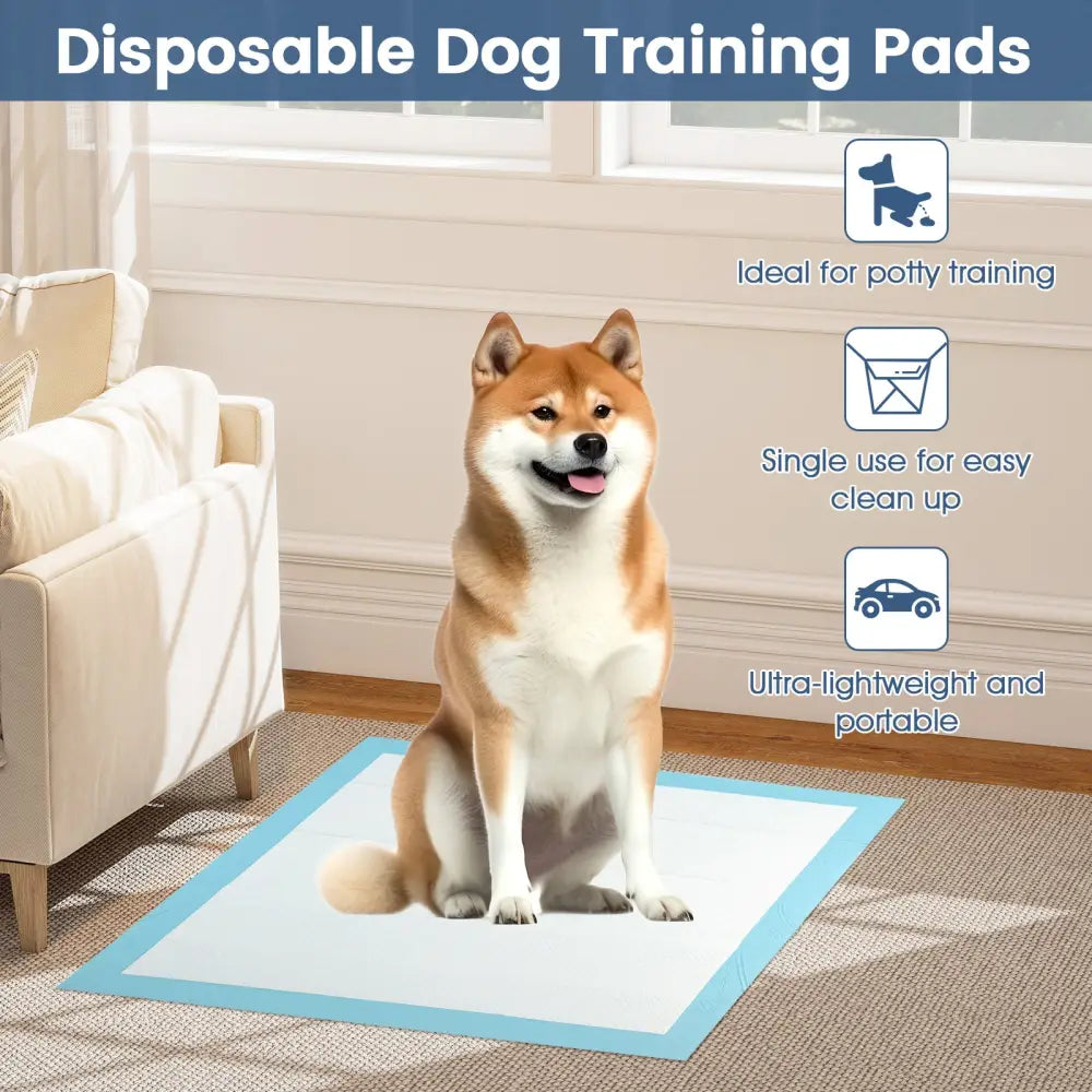 150 pieces 30 x 30 Inch Pet Wee Pee Piddle Pad - Light Blue - Dog Supplies