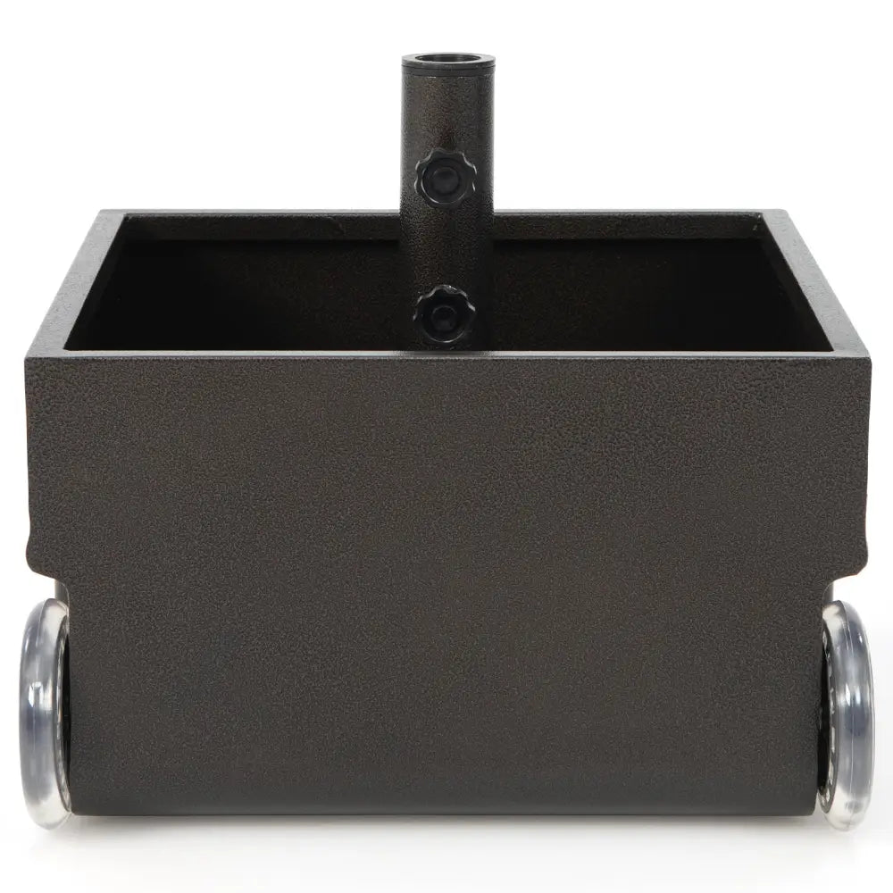 150 Pounds Patio Umbrella Base Stand Wheels Planter Outdoor-Black - Black - Outdoor Umbrella Bases