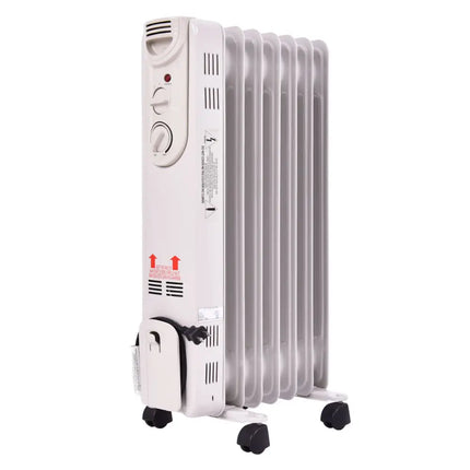 1500 W Electric Portable Oil Filled Radiator Space Heater with 3 Heat Settings - Space Heaters