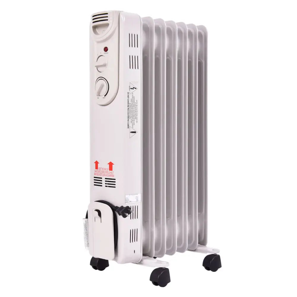1500 W Electric Portable Oil Filled Radiator Space Heater with 3 Heat Settings - Space Heaters