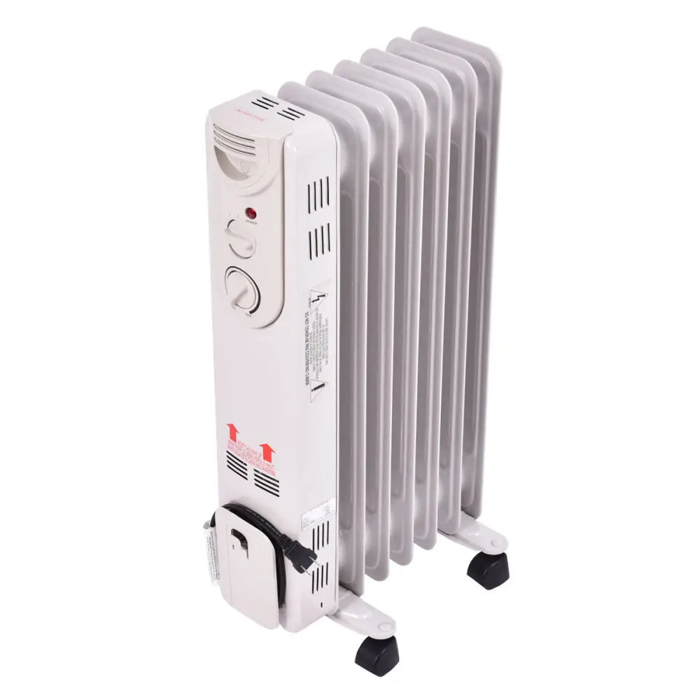 1500 W Electric Portable Oil Filled Radiator Space Heater with 3 Heat Settings - Space Heaters