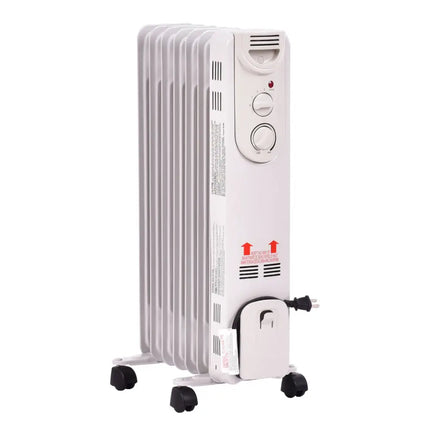 1500 W Electric Portable Oil Filled Radiator Space Heater with 3 Heat Settings - Space Heaters