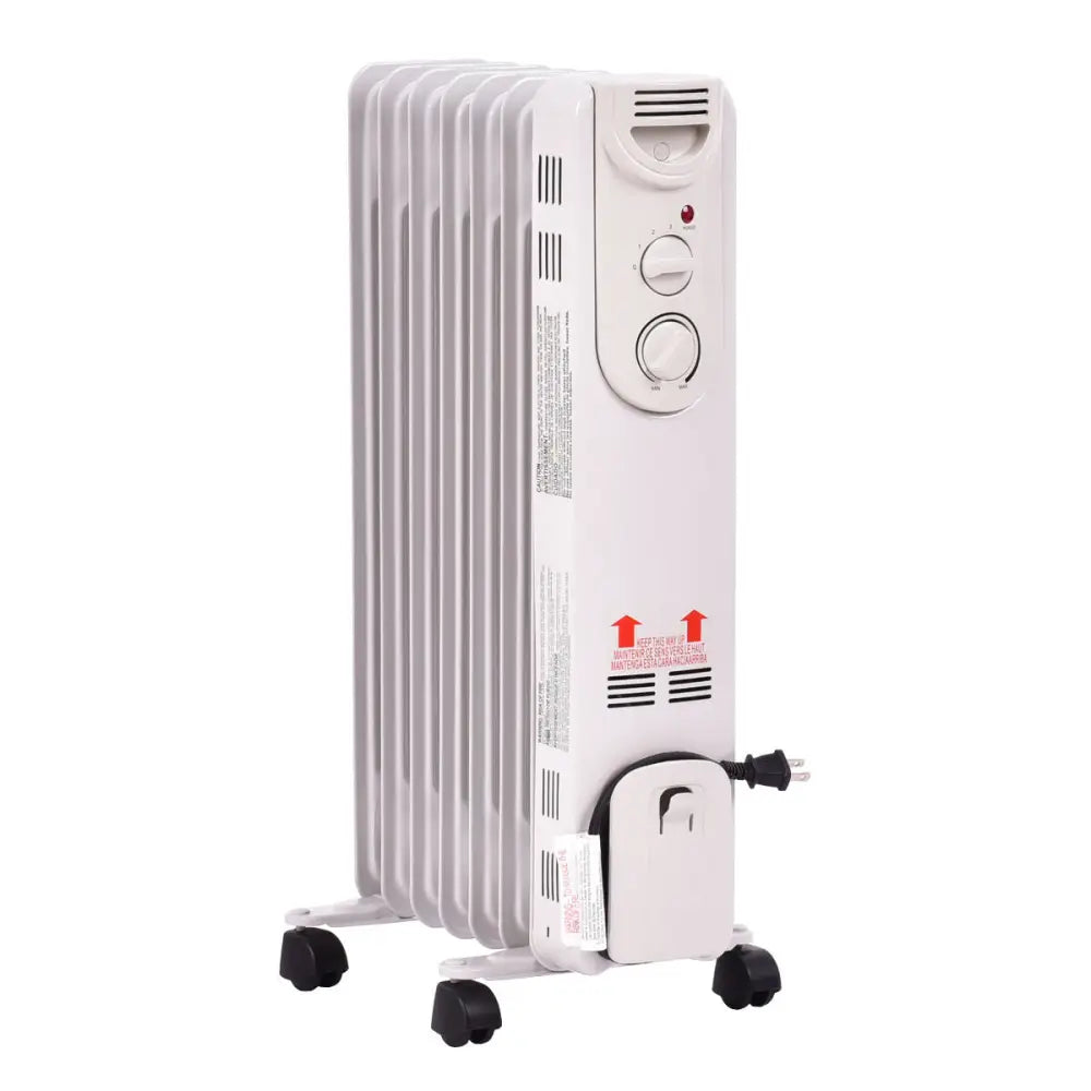 1500 W Electric Portable Oil Filled Radiator Space Heater with 3 Heat Settings - Space Heaters