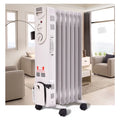 1500 W Electric Portable Oil Filled Radiator Space Heater with 3 Heat Settings - Space Heaters