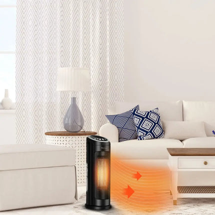 1500 W LED Portable Oscillating PTC Ceramic Space Heater - Black - Space Heaters