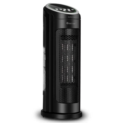 1500 W LED Portable Oscillating PTC Ceramic Space Heater - Black - Space Heaters
