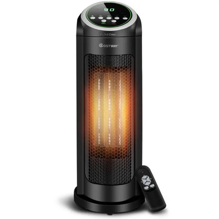 1500 W LED Portable Oscillating PTC Ceramic Space Heater - Black - Space Heaters