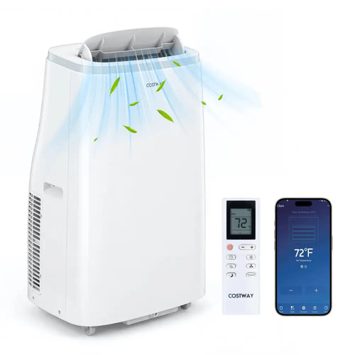 15000 BTU Portable Air Conditioner with APP Control and Fan-White - White - Portable Air Conditioners