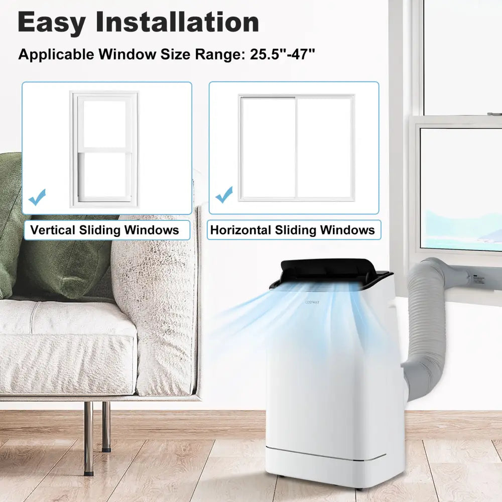 15000 BTU Portable Air Conditioner with APP Control and Heat - White - Portable Air Conditioners