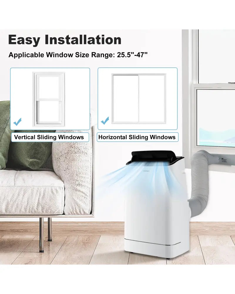 15000 BTU Portable Air Conditioner with APP Control and Heat - White - Portable Air Conditioners