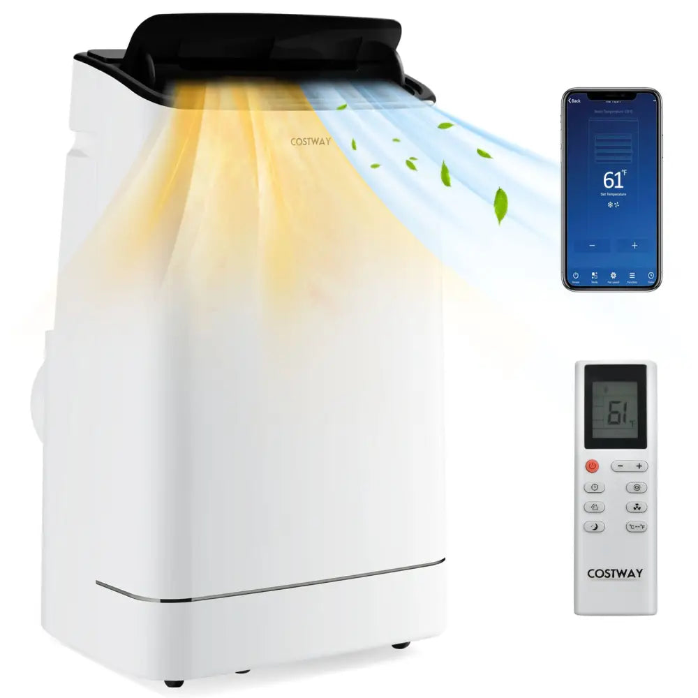 15000 BTU Portable Air Conditioner with APP Control and Heat - White - Portable Air Conditioners