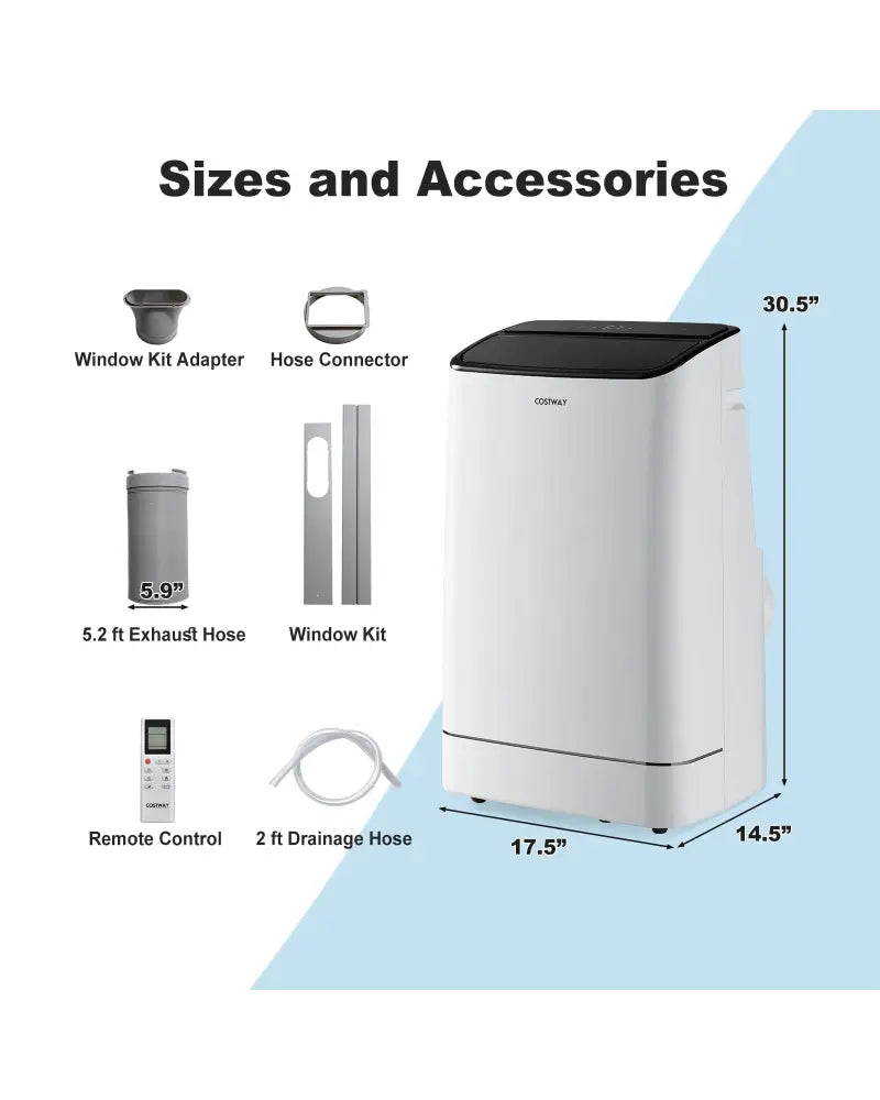 15000 BTU Portable Air Conditioner with APP Control and Heat - White - Portable Air Conditioners