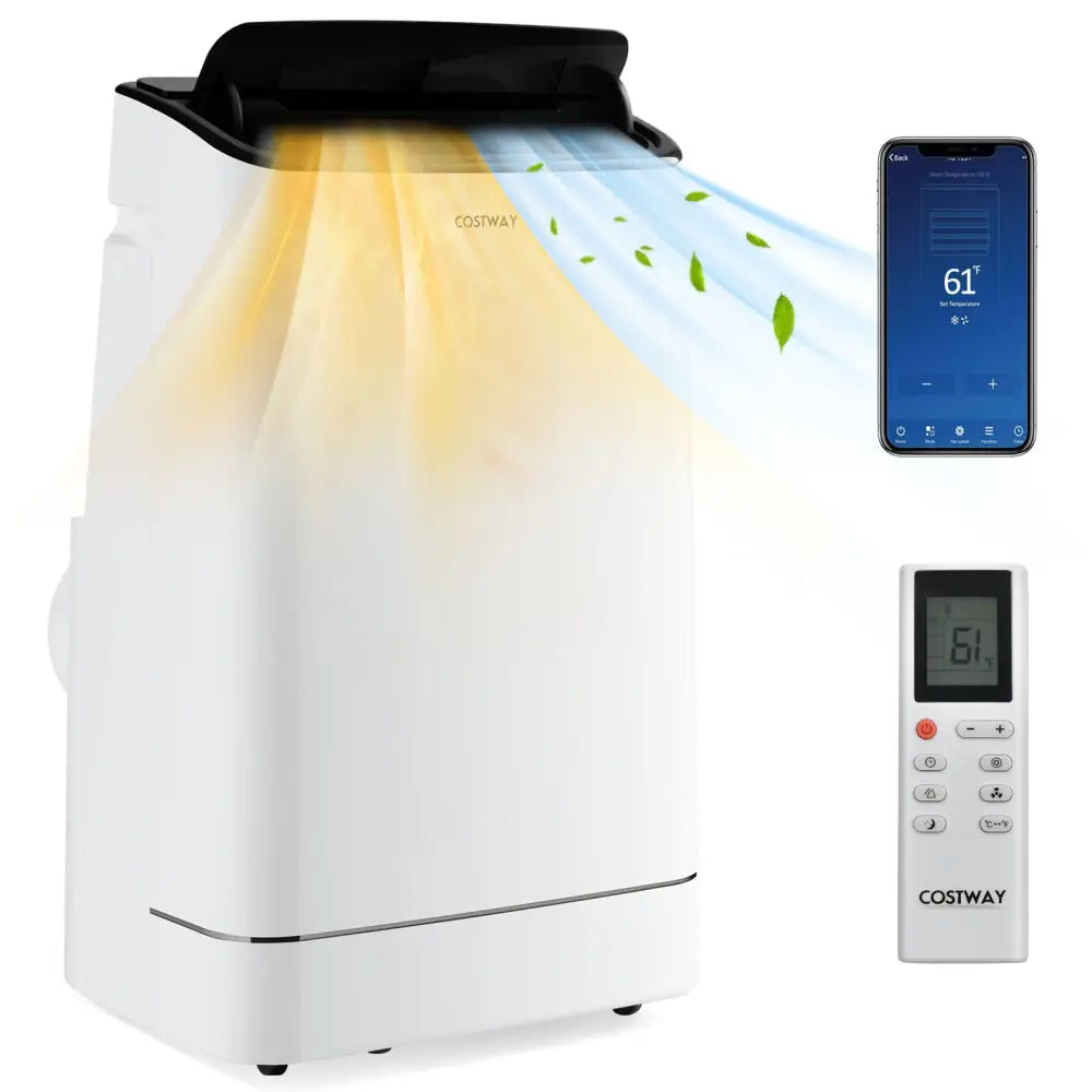 15000 BTU Portable Air Conditioner with APP Control and Heat - White - Portable Air Conditioners