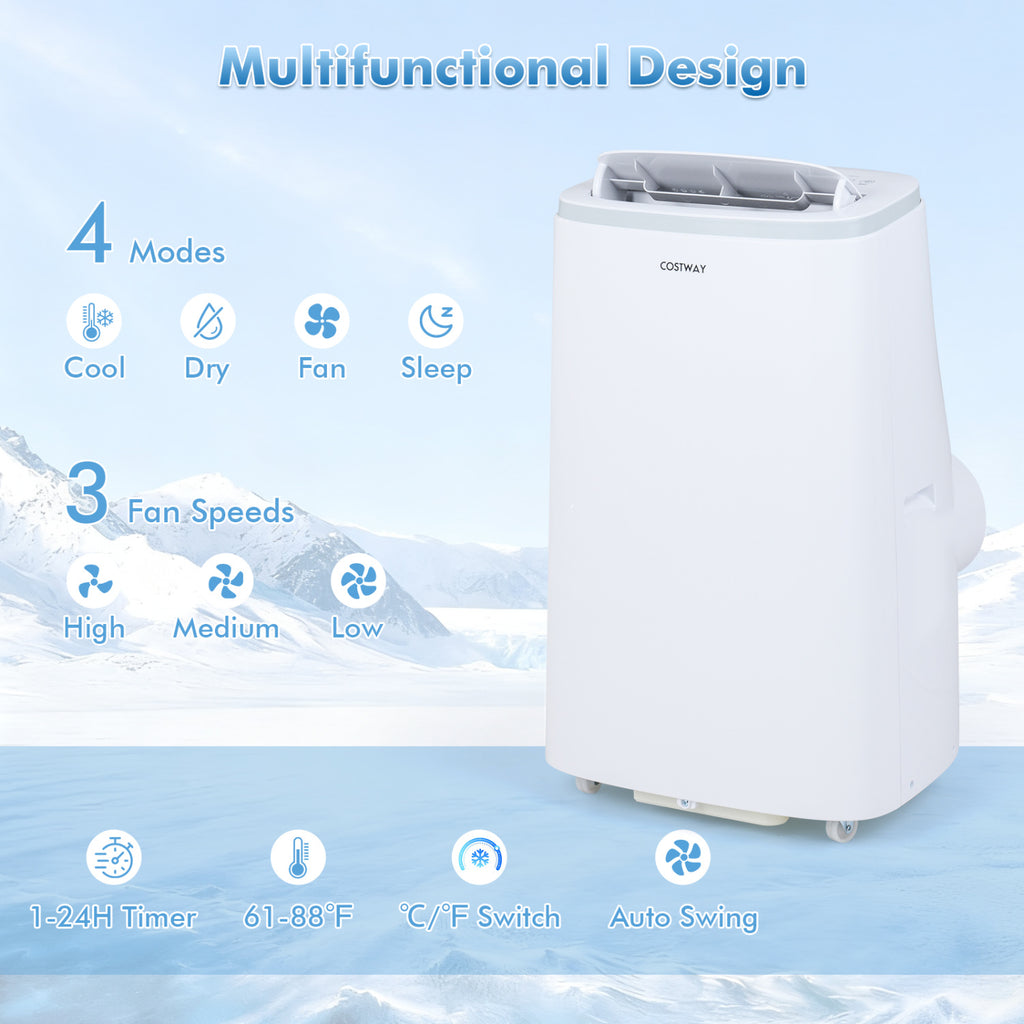 15000 BTU Portable Air Conditioner with APP Control and Fan-White
