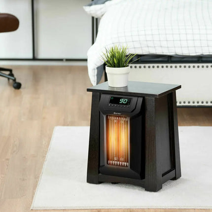 1500W 12H Timer Caster Portable Electric Space Heater - Black - Space Heaters