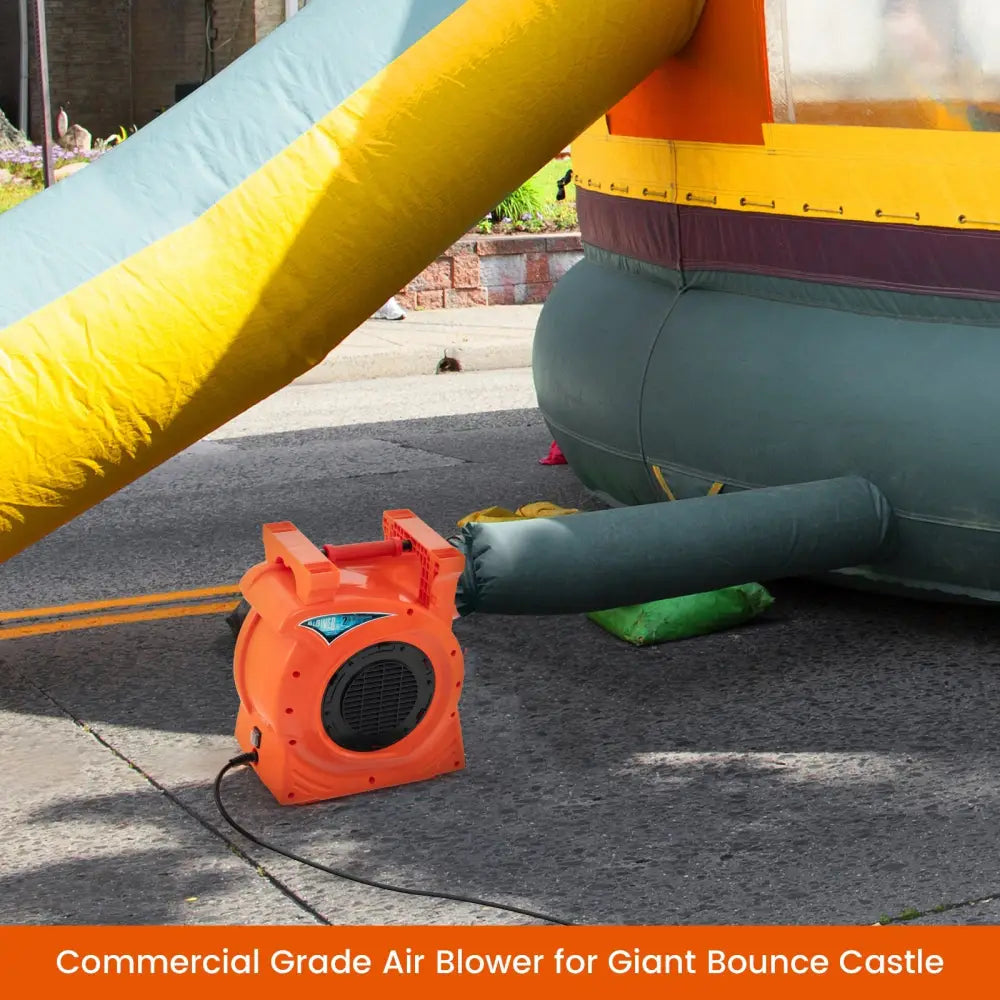 1500W 2 HP Commercial Air Blower for Giant Outdoor Inflatable Bounce House - Orange - Air Blowers