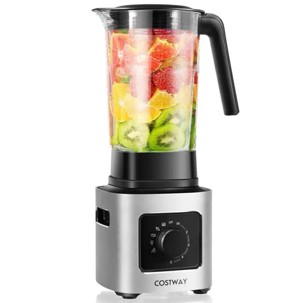 1500W 5-Speed Countertop Smoothie Blender with 5 Presets and 68oz Tritan Jar-Silver Costway
