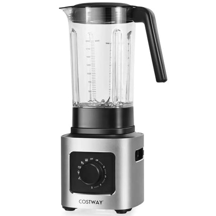 1500W 5-Speed Countertop Smoothie Blender with 5 Presets and 68oz Tritan Jar-Silver Costway