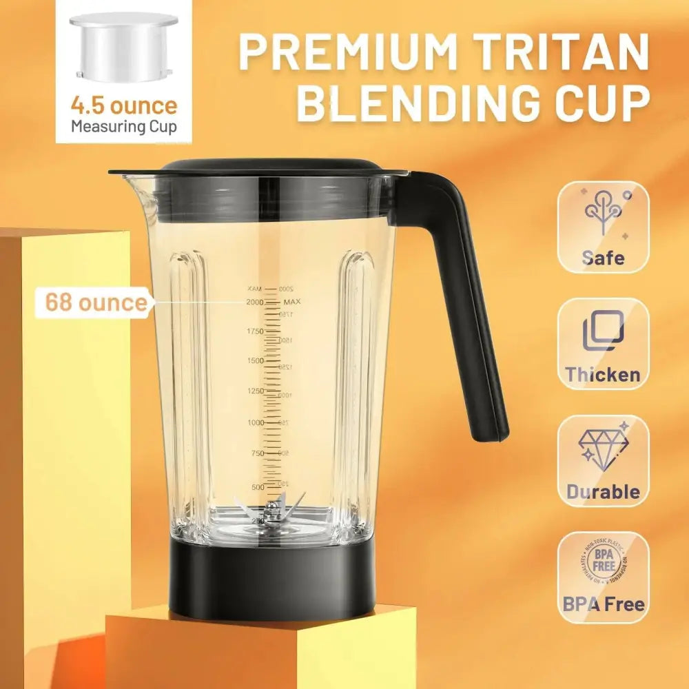 1500W 5-Speed Countertop Smoothie Blender with 5 Presets and 68oz Tritan Jar-Silver Costway