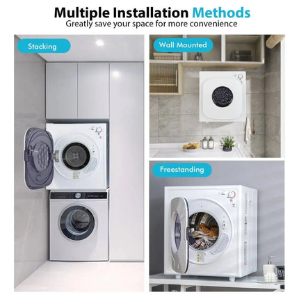 1500W Compact Laundry Dryer with Touch Panel-White Costway