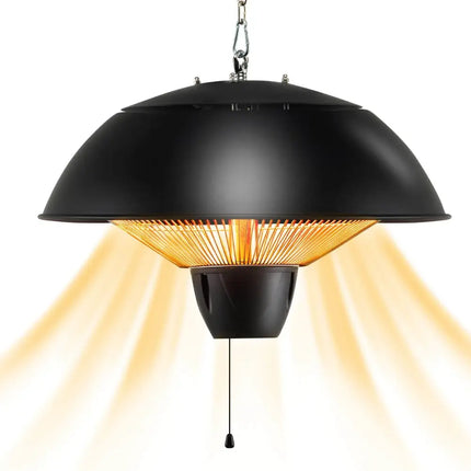 1500W Electric Patio Heater with IPX4 Waterproof - Black - Space Heaters