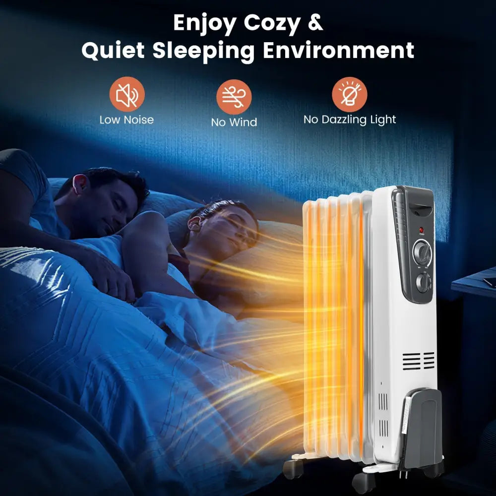 1500W Electric Space Heater with Adjustable Thermostat - Oasis Home Essentials