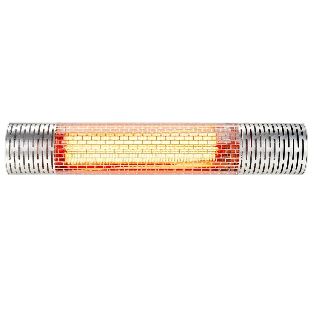 1500W Indoorand Outdoor Electric Heater with 2 Power Settings - Silver - Oasis Home Essentials