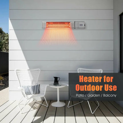 1500W Infrared Patio Heater with Remote Control and 24H Timer for Indoor and Outdoor - Oasis Home Essentials