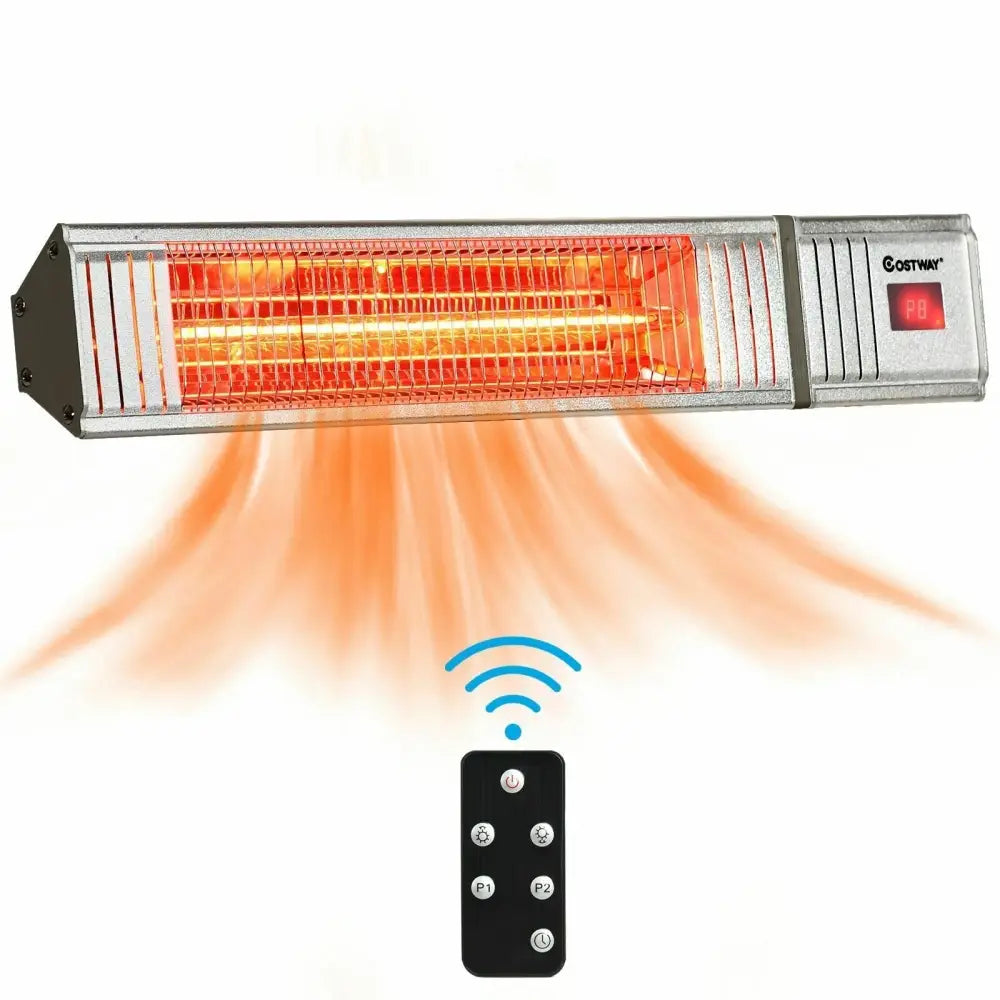 1500W Infrared Patio Heater with Remote Control and 24H Timer for Indoor and Outdoor - Oasis Home Essentials