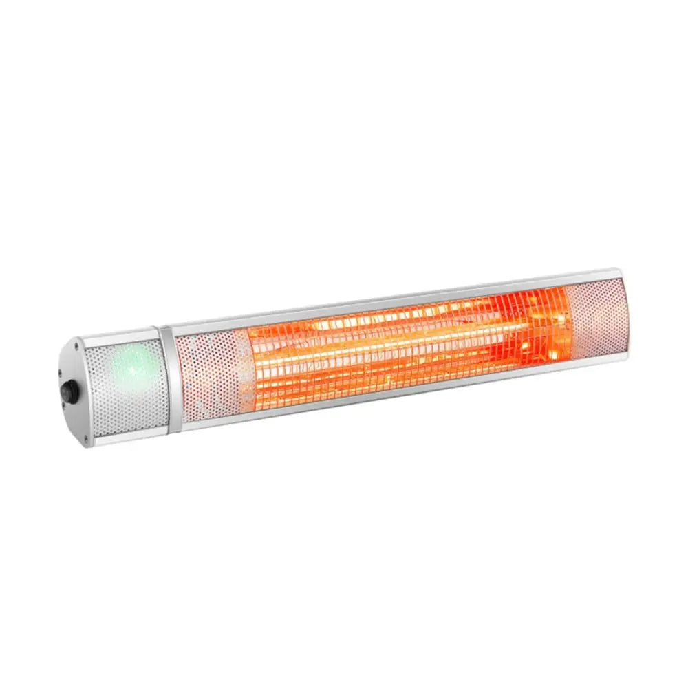 1500W Outdoor Electric Patio Heater with Remote Control - Silver - Oasis Home Essentials