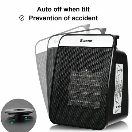1500W Portable Safety Shut-Off Electric PTC Space Heater - Space Heaters